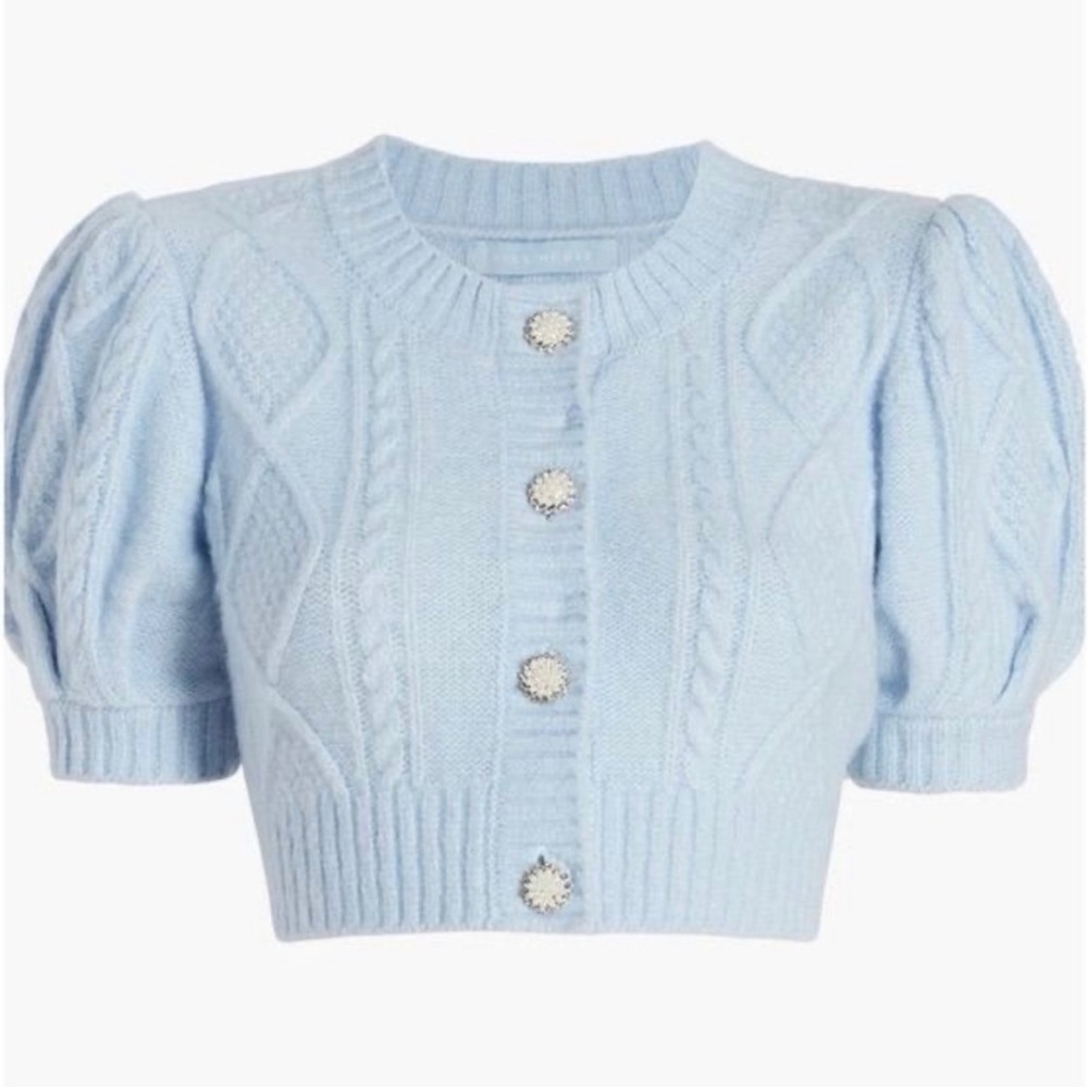 Hill House Home Powder Blue Ollie Sweater - Cropped Cardigan